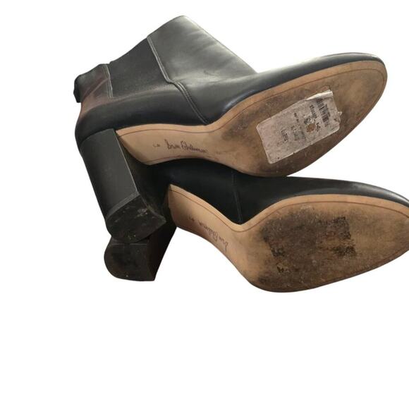 Sam Edelman Case Black Leather Slip On Boot Ankle Womens 9 - Picture 6 of 7